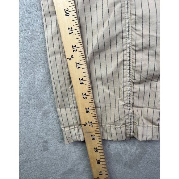 Anthropologie Hei Hei Beige Pinstriped Cropped Pants Size 29 - Picture 10 of 14